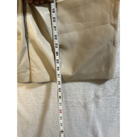ARITZIA Babaton Vegan Leather Wide Leg Culottes Soft Sand 6 NWT - Picture 8 of 10